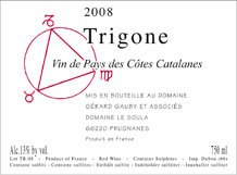 Trigone Vin de Pays Côtes Catalanes Rouge nºXX Label