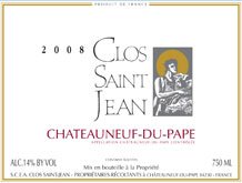 Clos Saint Jean Chateauneuf-du-Pape Blanc 2021 Label