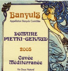 Banyuls Cuvee Mediterranee 2010 Label