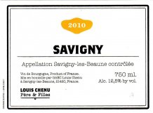 Savigny Les Beaune Blanc 2020 Label